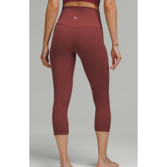 Lululemon Align High-Rise Crop 21" Smoky Red Leggings Stretch Sz 2  Soft - Picture 9 of 9